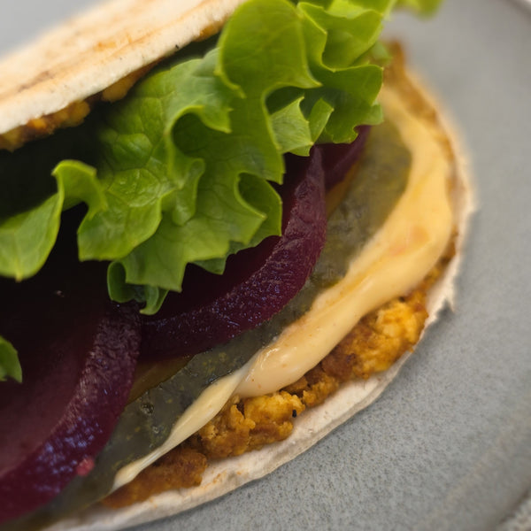Vegetarian Smashed Burger Taco