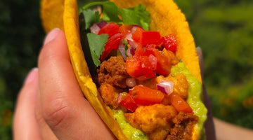 Veggie mince and Kumara taco