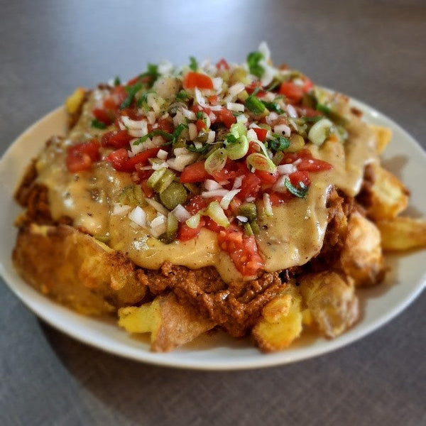 Loaded Mexican Wedges with Dairy-Free Cheese Sauce
