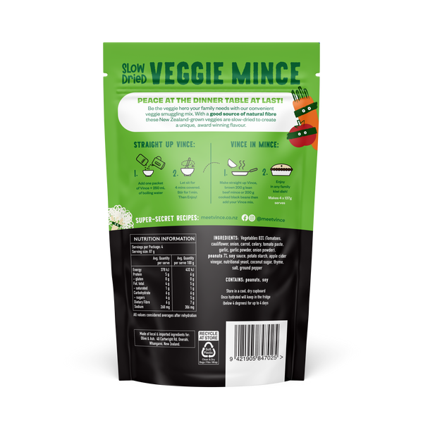 Vince Vegetable Mince - Classic Kiwi